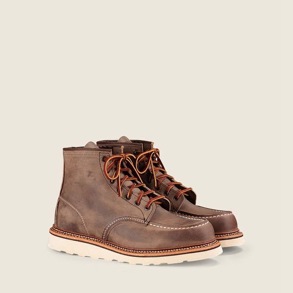 Heritage Støvler Herre - Red Wing Classic Moc – 6-Inch Rough & Tough Læder - Khaki - MJGVPN-402